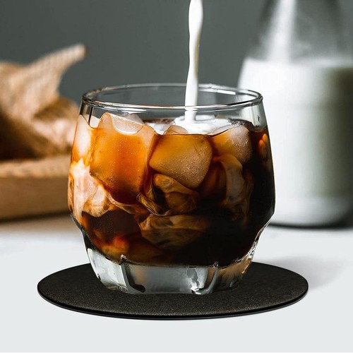 Set of 6 Leather Drink Coasters Cup Mat w/ Holder for Home Kitchen Housewarming - Picture 6 of 8