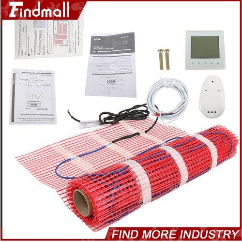 Electric Floor Heat Mat Kit (10-100sqft), 120V Underfloor Radiant Heating System - Picture 20 of 23