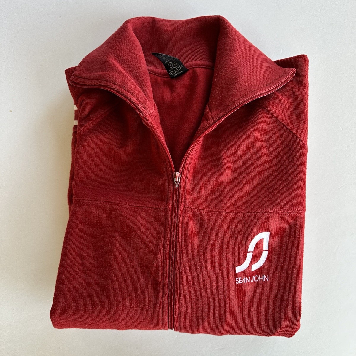 Sean John Track Jacket Size XXL Mens Red Y2K Vintage Hip Hop