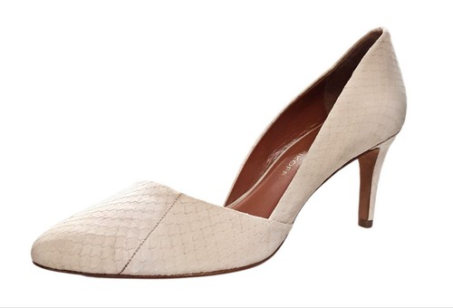 Rebecca Minkoff Mujer Rosa Rubor Nubuck Serpiente Brie Tacones #M1170252 7.5 Nuevo con Caja - Imagen 1 de 6