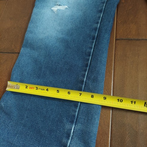 Basic Editions Women's Blue Distressed Denim Jeans - Size 38X30 - Picture 9 of 16