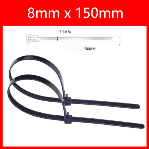 Releasable / Reusable Cable Ties Nylon Zip Tie Wraps Strong All Sizes & Colors - Picture 22 of 27