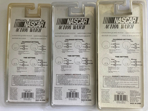 NOS LOT 3 WRIST WATCH NASCAR ACTION WATCHES NEW RICHARD PETTY STP HOPE SEALED A+ - 第 5/7 張圖片