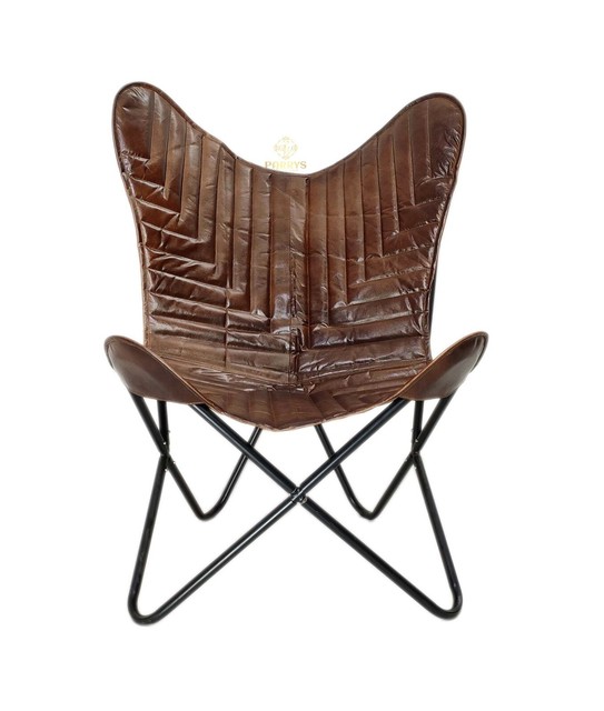 Butterfly Chair - Iron Stand Home Décor Leather Sling chair–Office Chair PL2-361 Butterfly Chair - Iron Stand Home Décor Leather Sling chair–Office Chair PL2-361