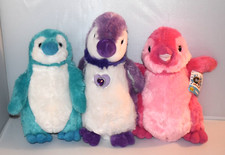 Penguin Plush Lot Petting Zoo Purple Fiesta Blue Teal Wild Republic Pink Plush