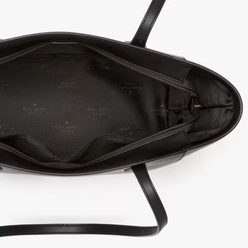 Kate Spade Dana Tote Black Saffiano KG581 Daisy Bag Charm NWT Purse $359 MSRP - Picture 7 of 7