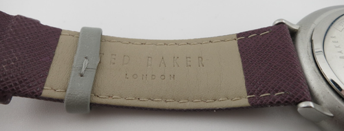 Ted Baker Purple Leather Strap Multi-Dial Men's Watch - TE50657004 - New Battery - Picture 11 of 14