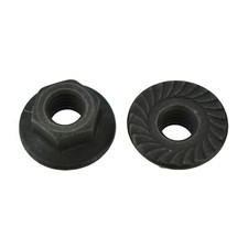 Black Metric Hex Flange Nuts 6 - 1.0 MM Screw 10 MM Hex 16 MM O. D. - 100 Pack