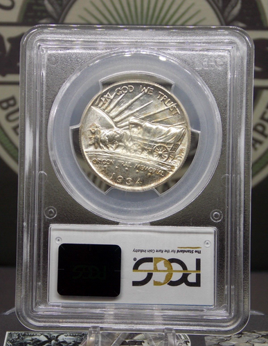 1934 "D" Commemorative *OREGON* Half Dollar 50c PCGS MS65 #431 BU Unc ECC&C, Inc - Picture 4 of 5
