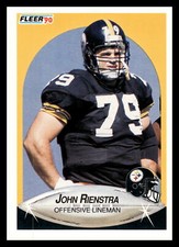 1990 Fleer #149 John Rienstra Pittsburgh Steelers RC Football Card EX