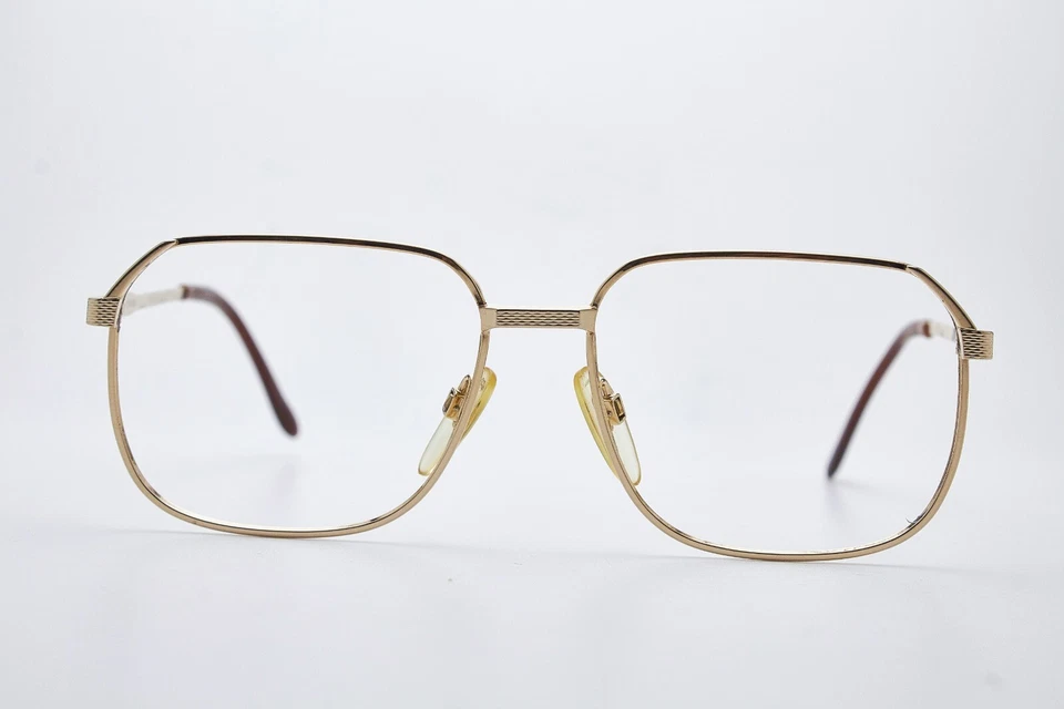 Anteojos vintage años 80 RODENSTOCK gafas de titanio marco cuadrado chapado en oro Foto 4 de 4