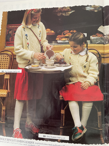 Vtg Pingouin Children Knitting Book #53 Sizes 8-14, 31 Designs, & Hats, Scarves - Picture 17 of 24