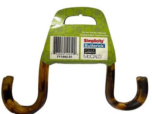 PURSE n-alize-it! Handbag Plastic Handles FY1992-01, Tortoise Bell Shaped - Picture 3 of 3