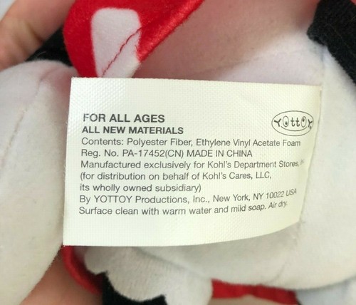 DISNEY MINNIE MOUSE PLUSH Kohl's Cares 14" Red Dress Polka Dots Red Bow USED - Picture 8 of 8