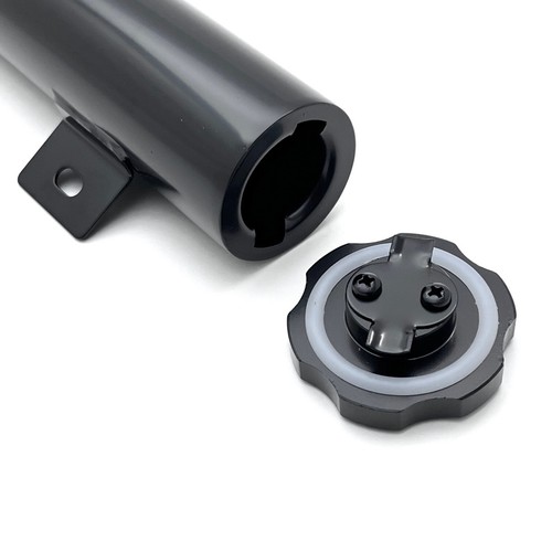 2" x 10" Radiator Overflow Tank Bottle Catch Can Stainless Steel 14oz Black - Picture 4 of 5