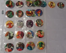 Pogs IRON MAN * Set 25 * 1994 * Sheets included * Marvel Comics * FREE SHIPPING