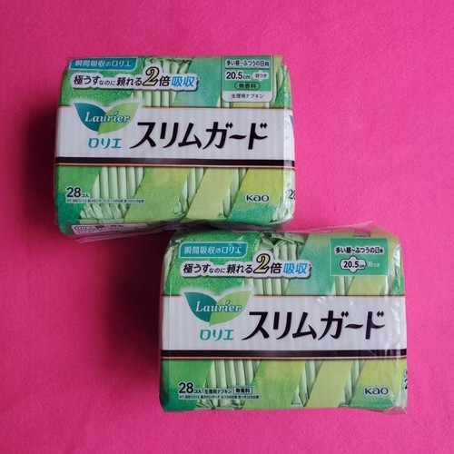 Laurier KAO Sanitary Napkin with Wings Slim Guard 28 Piece 2 pcs Made in Japan - Picture 6 of 6