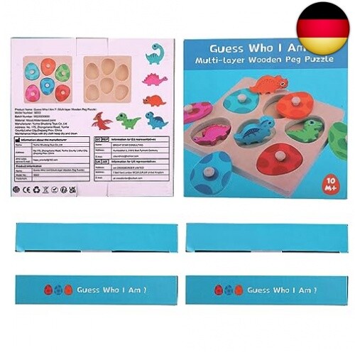 YGJT Greifpuzzle Holzpuzzle ab 1 Jahr | Montessori Holzspielzeug 12-36 Monate - Bild 8 von 8