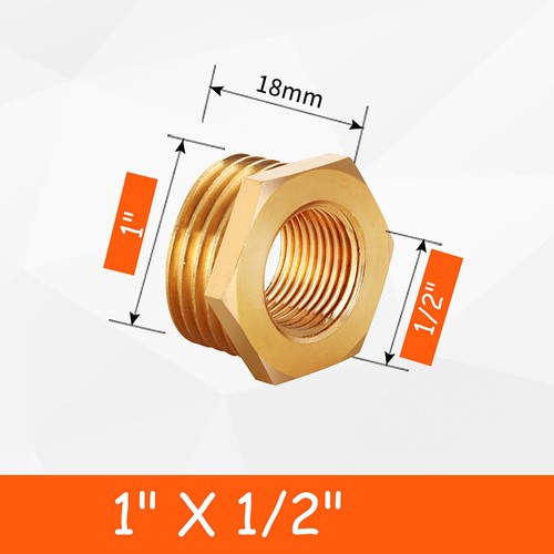 1/2"3/8"1/4"Male Female BSP Brass Reducing Bush Coupler/Air Hose Fitting/Reducer - Picture 7 of 8