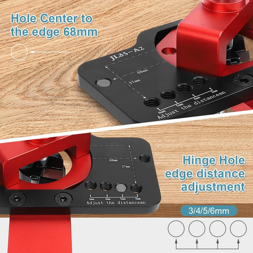 35Mm Concealed Door Hinge Jig, Hinge Hole Drilling Jig, Accurate Locking Cabinet - Picture 5 of 8