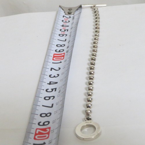 Auth GUCCI Toggle Balled Chain Men's Bracelet Sterling Silver 925 7.48"/19cm - Picture 22 of 22