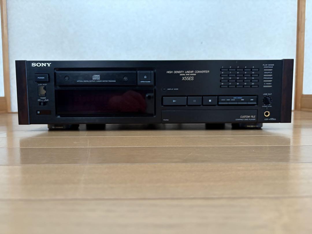 SONY CDプレイヤー　CDP-X55ES ジャンク SONY CDP-X55ES CD Player High Density Linear Converter Color