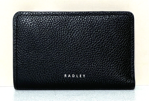 Radley Medium Bifold Purse Wallet Black Leather New - Picture 13 of 63