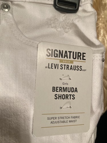 Signature by Levi Strauss & Co. Gold Label Girls' Bermuda Short White Size 8 - Picture 6 of 6