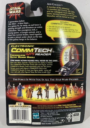 1999 Hasbro Star Wars Episode 1 Adi Gallia Commtech Action Figure READ - Picture 2 of 6