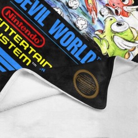 Devil World Nintendo NES Game Cover Retro Style Ultra-Soft Micro Fleece Blanket