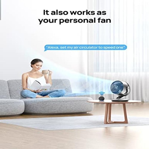 Smart Air Circulator Fan 70ft Remote Control 4 Speeds 5 Modes Desk Bedroom New - Picture 6 of 6