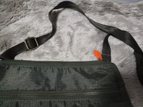 GA7 Eddie Bauer Olive Military Green Orange OTS Crossbody Bag Purse Fall 2012 - Picture 3 of 12