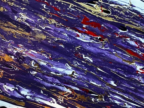 Original Abstract Metal Sculpture, "Purple Rain" by Nicholas Turner - Picture 10 of 10