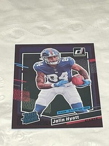 2023 PANINI DONRUSS #376 JALIN HYATT RATED ROOKIE SEASON STAT LINE /489 NYG RC