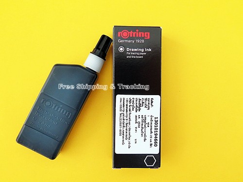 2X Botella de Recarga de Tinta de Dibujo Rotring Negra 23 ml Isógrafo Pluma Técnica - Imagen 3 de 3