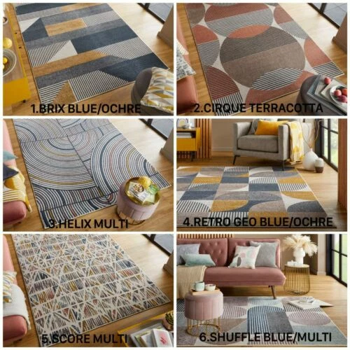 Tapis bleu avec des motifs Abstrait pour la maison