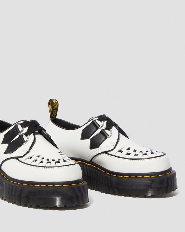 靴 Dr.Martens SIDNEY UK6 white DR MARTENS SIDNEY CREEPER QUAD PLATFORM IN WHITE / BLACK SIZE UK 3