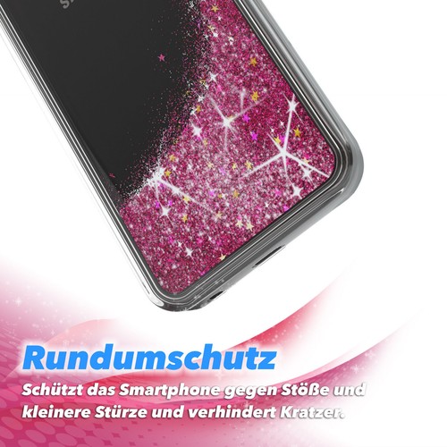 EAZY CASE für Samsung Galaxy A5 2017 Glitzer Hülle Flüssig Silikon Handyhülle - Zdjęcie 5 z 15