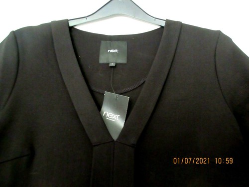 Brand New Next Black Tailored Dress Size 8 - Picture 2 of 2