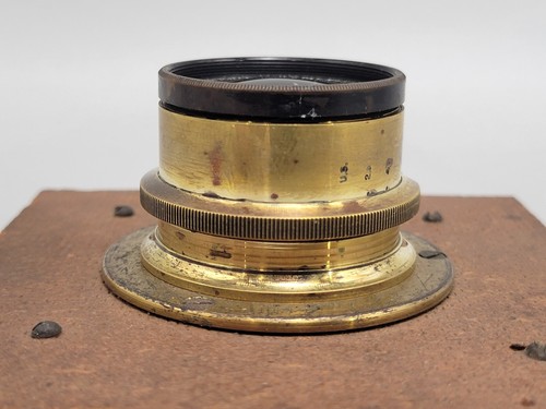 Goerz 180mm/7 in. Series III No.2 double anastigmat brass lens, Flange EXC GLASS - Foto 7 di 11