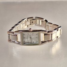 Anne Klein 10/6419 Silver Tone Quartz Analog Women's Watch (For Parts)