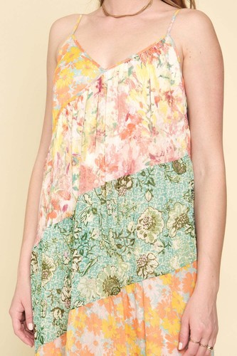 Mystree Boho Print Mixed Maxi Dress - Picture 2 of 7