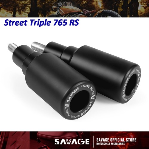 For Street Triple 765 RS R S 24 CNC Frame Sliders Guard Crash Falling Protector - Picture 2 of 8
