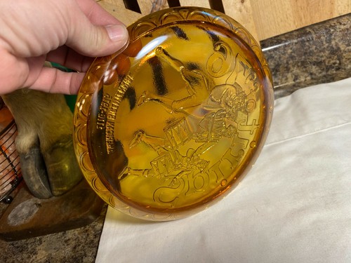 Vintage American Bicentennial Spirit of '76 Ringelblume Karneval Glasplatte - Bild 4 von 4