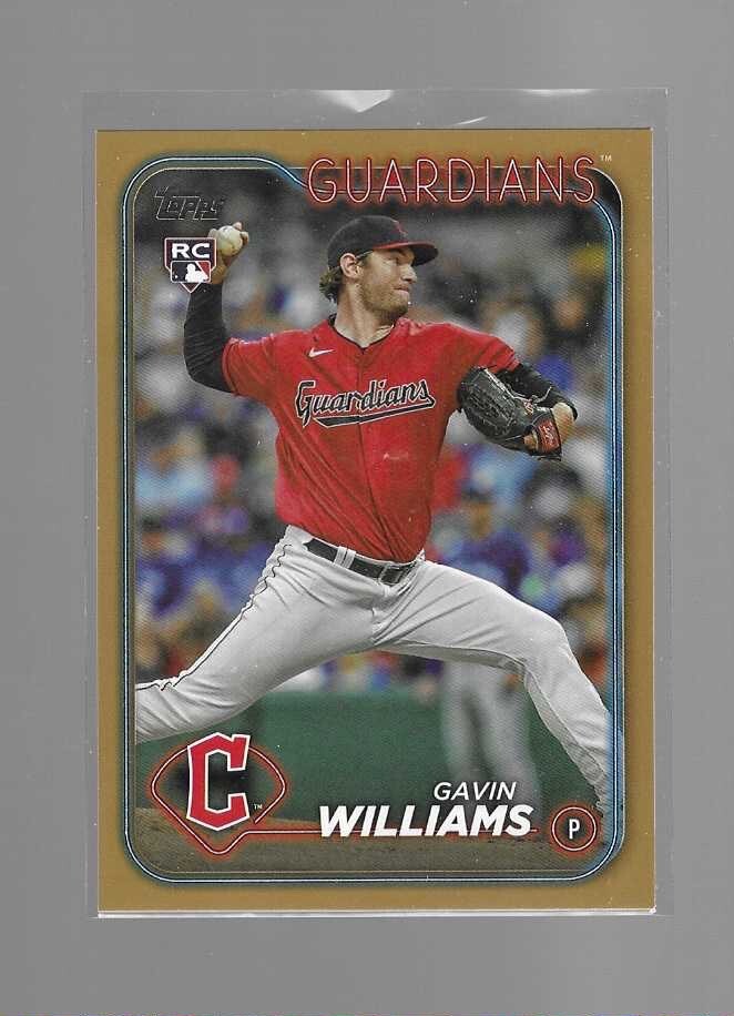 GAVIN WILLIAMS 2024 TOPPS GOLD ROOKIE CARD #242 /2024