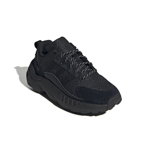 Scarpe da corsa ADIDAS GW3659 ZX 22 Jr's (Medium) in tessuto nero/nero/bianco - Foto 2 di 5