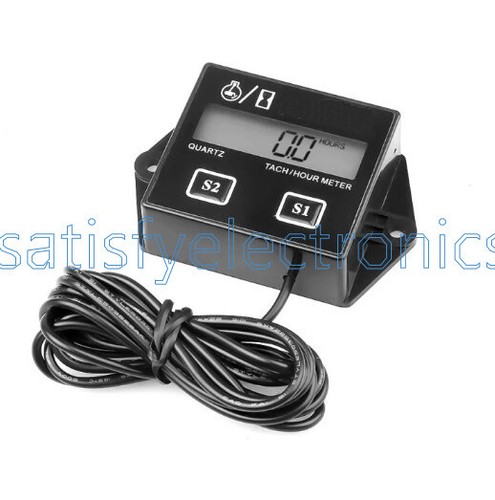 Digital RPM Tach Hour Meter Tachometer Gauge For Motorcycle Dirt Bike 2/4 Stroke - Picture 4 of 4