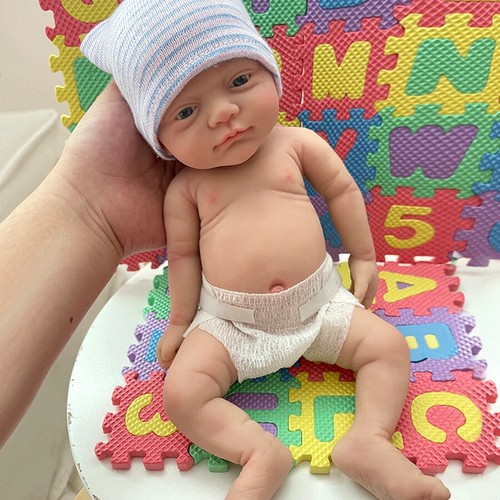 New Doll 12" Micro Full Body Silicone Baby Doll Girl & Boy Reborn Doll Children - Bild 1 von 8