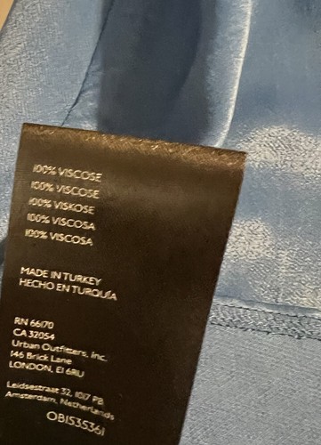 Anthropologie Schlupfkleid Mini Gr. 14 Rückenausschnitt Blau Glamourös Slinky Sexy Retro - Bild 20 von 22