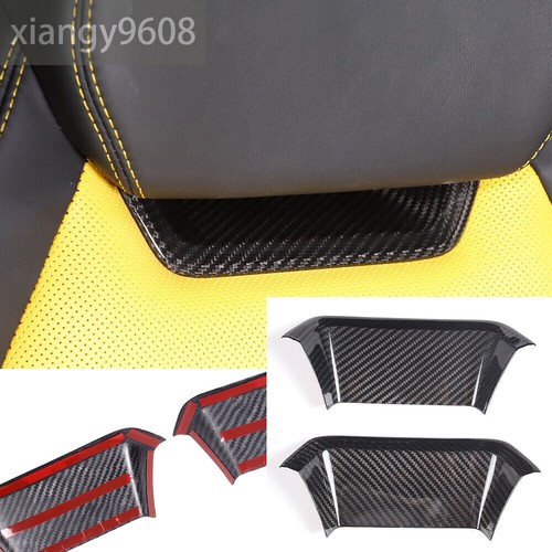 2×Real Carbon Fiber Seat Headrest Front Panel Cover For L@mborghini URUS 2018-21 - Bild 1 von 10